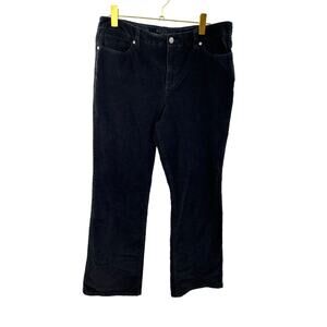 Sonoma‎ Women’s Original Fit Black Corduroy Boot Cut Pants 16 Mid Rise Stretch